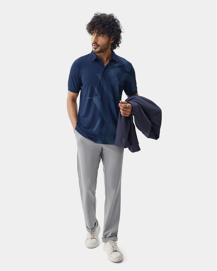 Grey TechPro Textured Trouser - Meteor