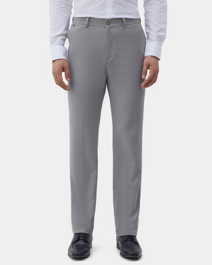 CLEAN FRONT SLIM FIT STRUCTURE TROUSER