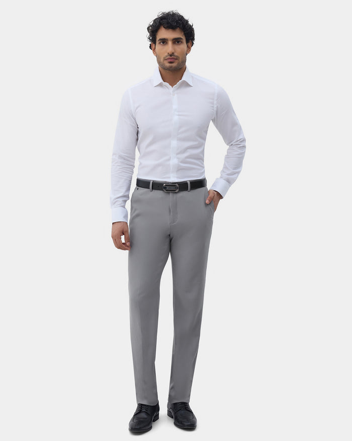 Grey Textured Trouser - Jona