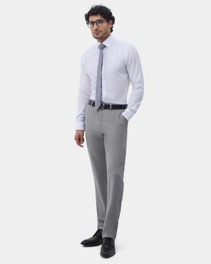 Grey Textured Trouser - Jona