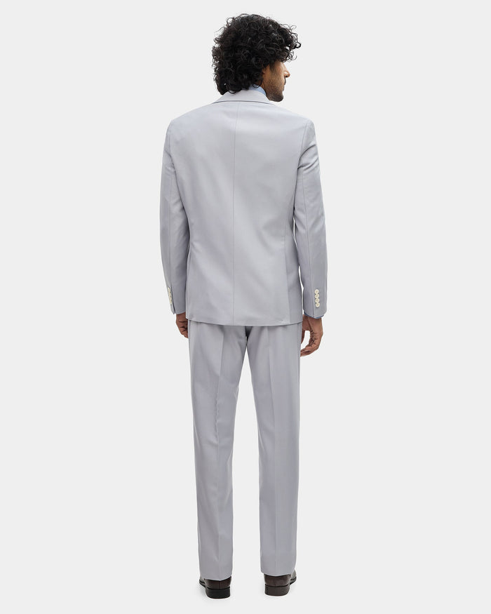 Grey Three Piece Textured Suit - Tristan