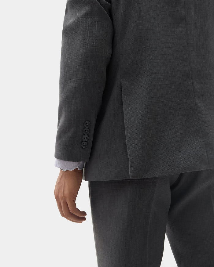 Grey Two Piece Textured Suit - Elvin