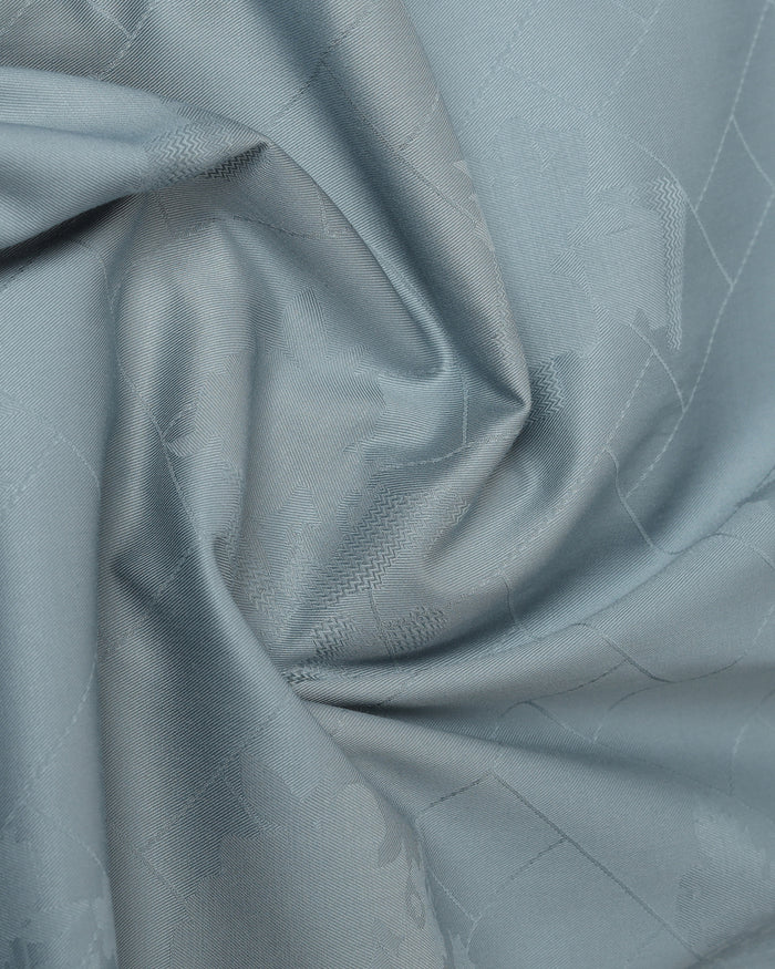 Greyish Blue Jacquard Shirt - Ramen