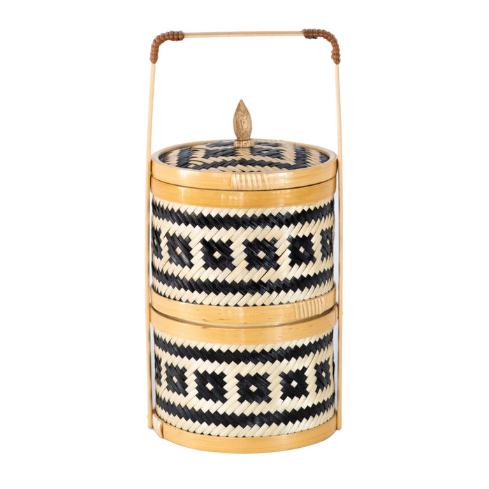 Hanoi 2 Tier Basket | Natural Woven Storage