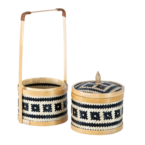 Hanoi 2 Tier Basket | Natural Woven Storage