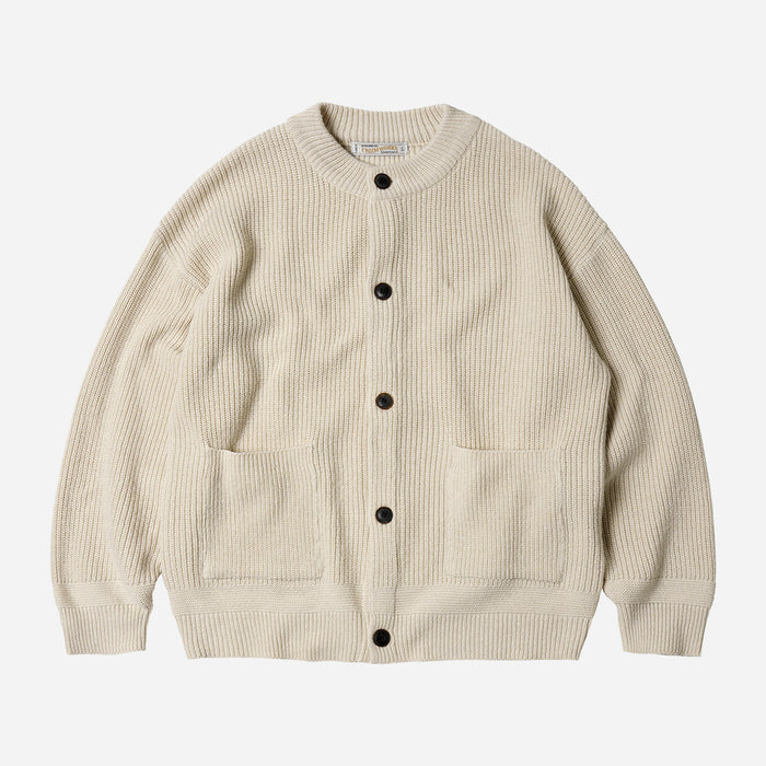 HEAVY WOOL ROUND CARDIGAN - DARY GREY - THE GREAT DIVIDE