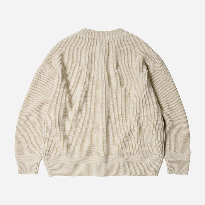 HEAVY WOOL ROUND CARDIGAN - DARY GREY - THE GREAT DIVIDE