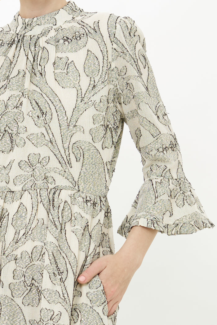 High Neck Bell Maxi- Herod Cream
