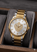HMT Limited Edition Gold-Tone Khanda Dial Men’s Watch – Silver & Gold Dual Finish - Ashoka Watch Company