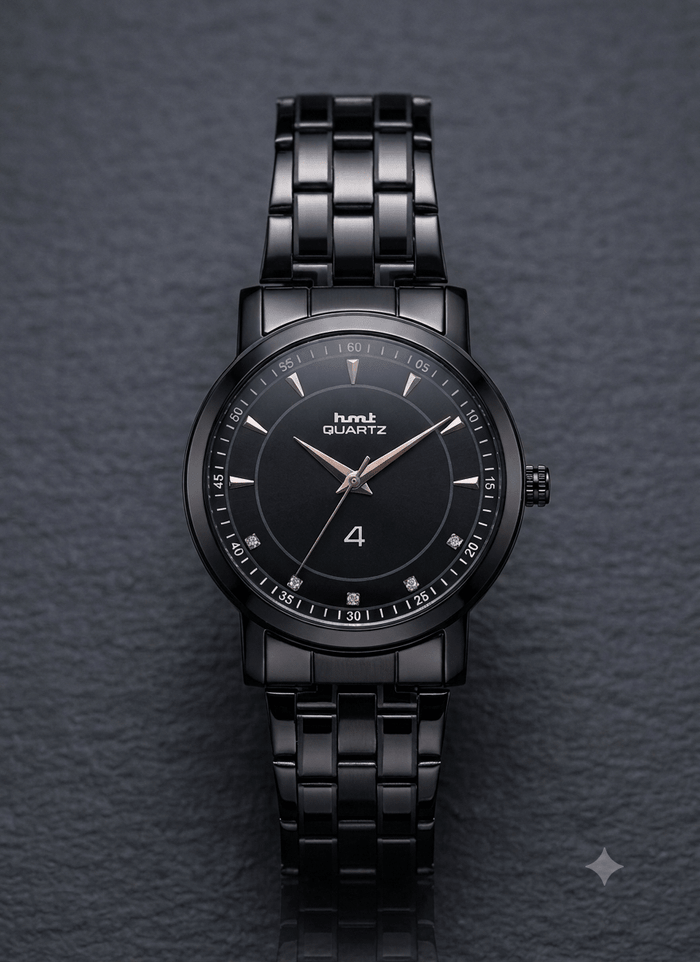Hmt Watch For Mens Black Colour - Ashoka Watch Company