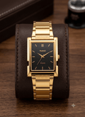 HMT Quartz Executive Rectangular Gold-Tone Men's Watch - Ashoka Watch Company