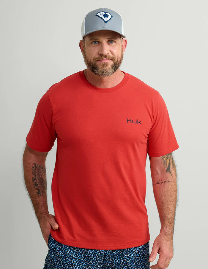 HUK MENS HUK KC AMERICANA SERIES SHORT SLEEVE SHIRT