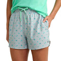 HUK WOMENS PURSUIT PRINTED VOLLEY SWIM SHORT