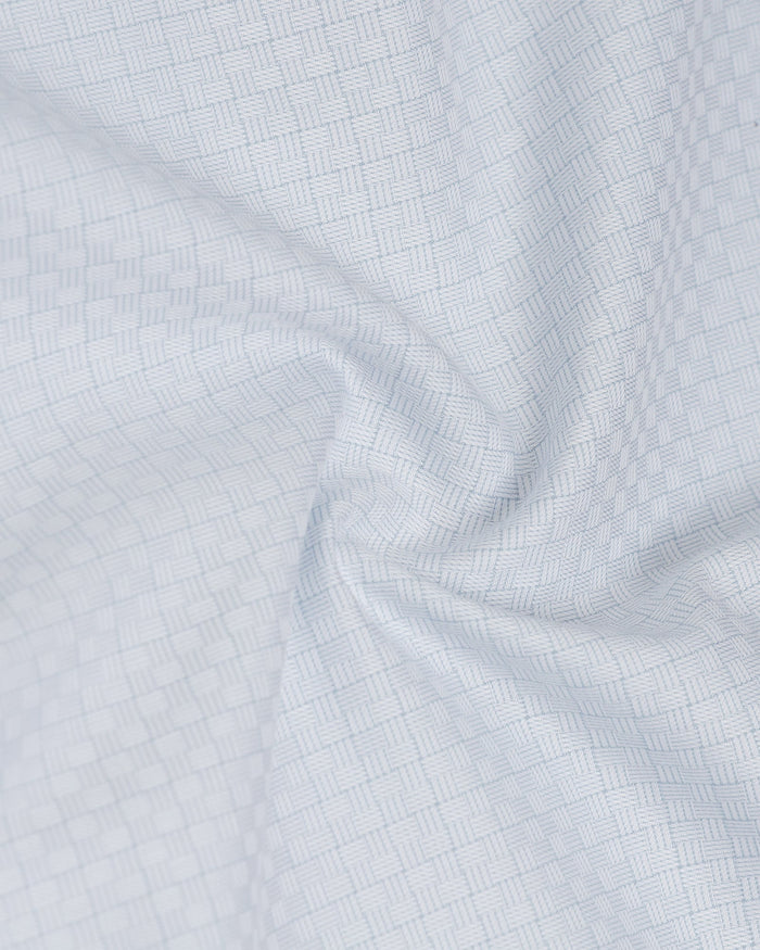 Ice Blue Non Iron Textured Shirt - Elon