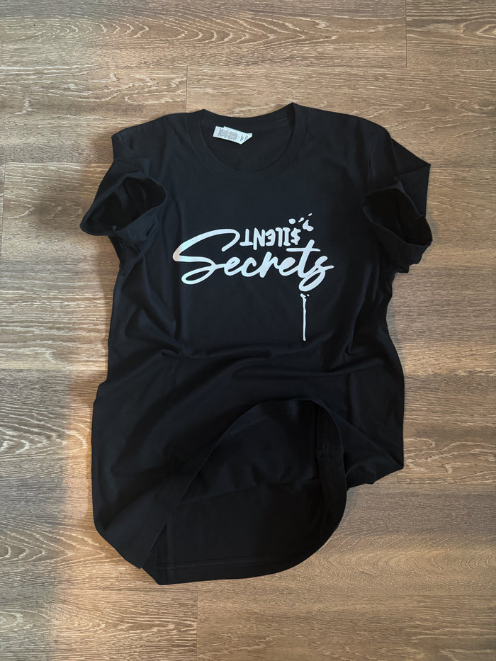 “$ilent Secrets” Tee (Black/White)