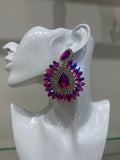 Iridescent Flame Sunburst Earrings