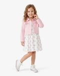 Jacket Floral Dress Set in Pink