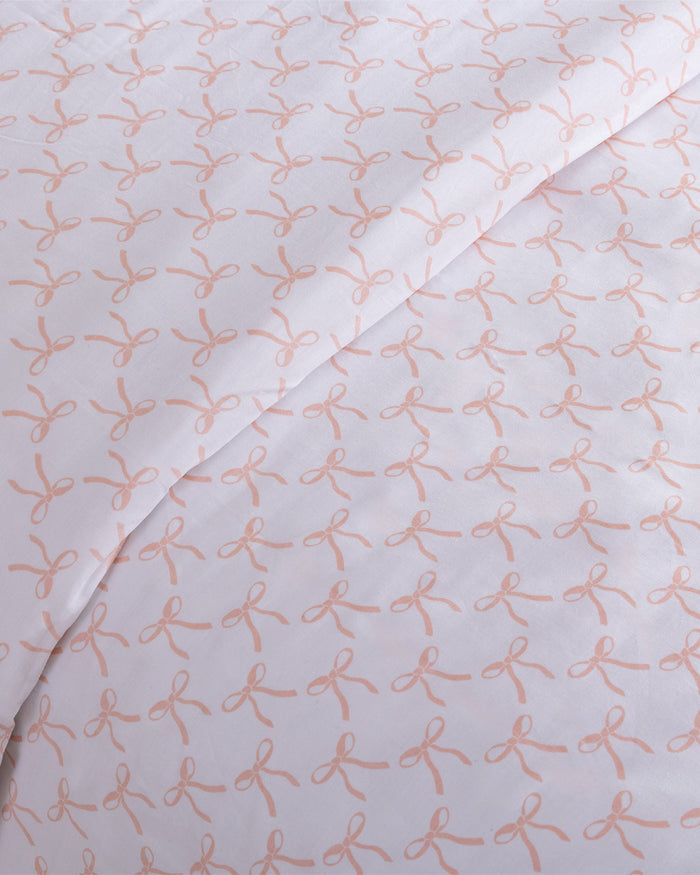 Jamie Bow Cotton Percale Duvet Set