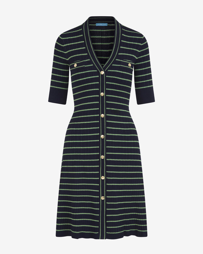Judy Striped Knit Dress