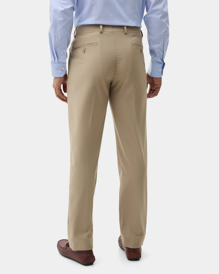 Khaki Solid Trouser - Tudor
