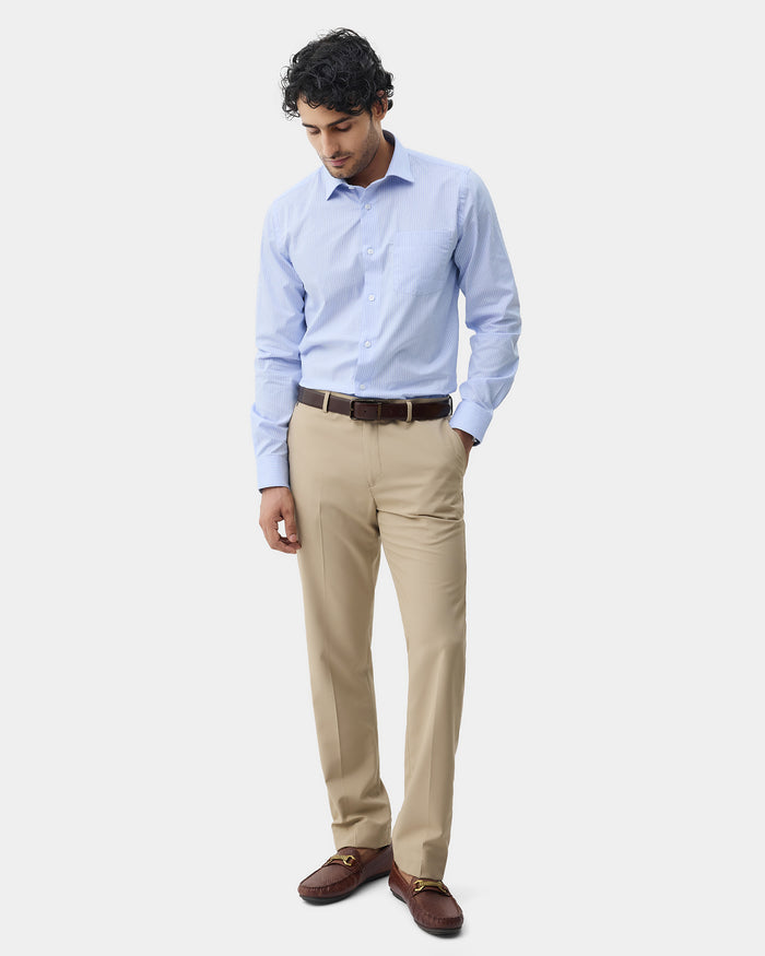 Khaki Solid Trouser - Tudor