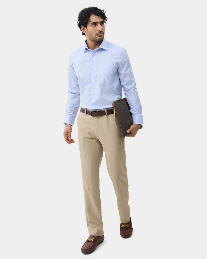 Khaki Solid Trouser - Tudor