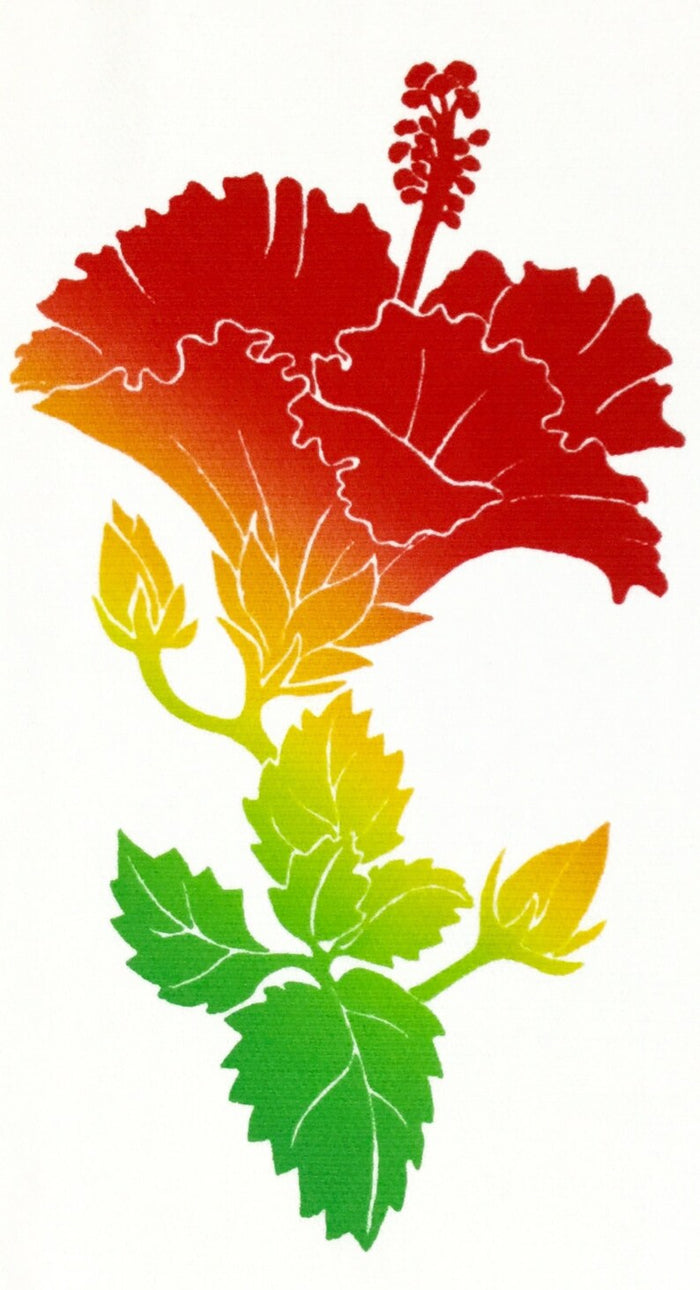 Kitchen Towel in Red Hibiscus