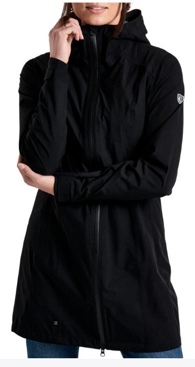 KUHL WOMENS STRETCH VOYAGR TRENCH RAIN JACKET