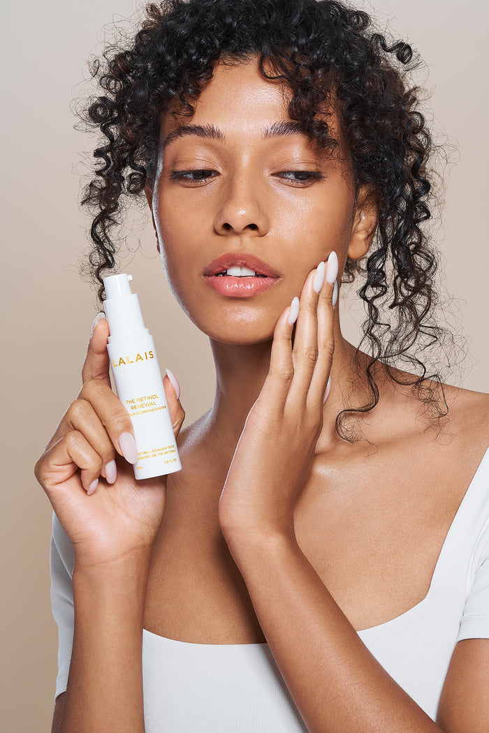white retinol bottle