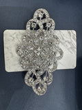 Large Crystal Floral Brooch