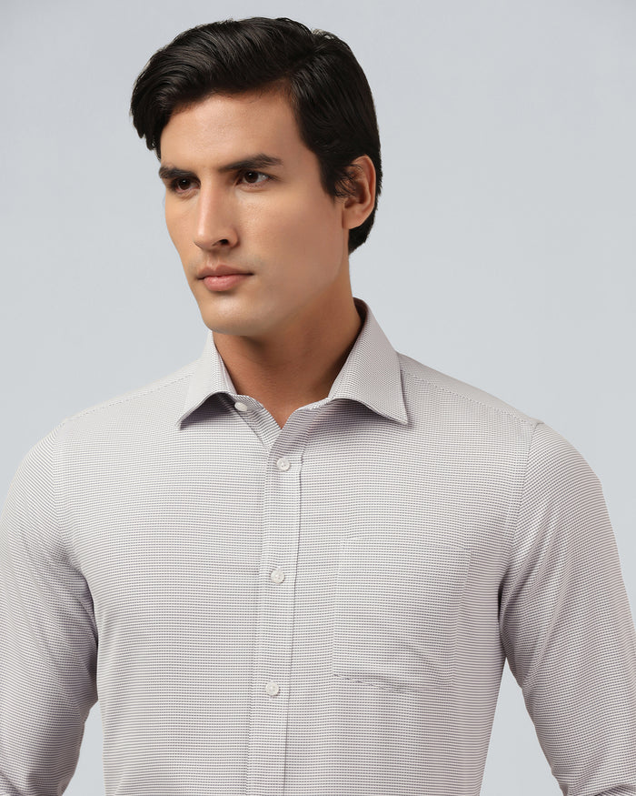 Lavender Non Iron Textured Shirt - Rise E
