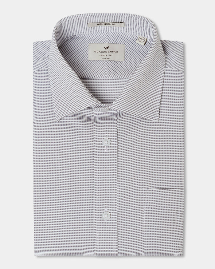 Lavender Non Iron Textured Shirt - Rise E