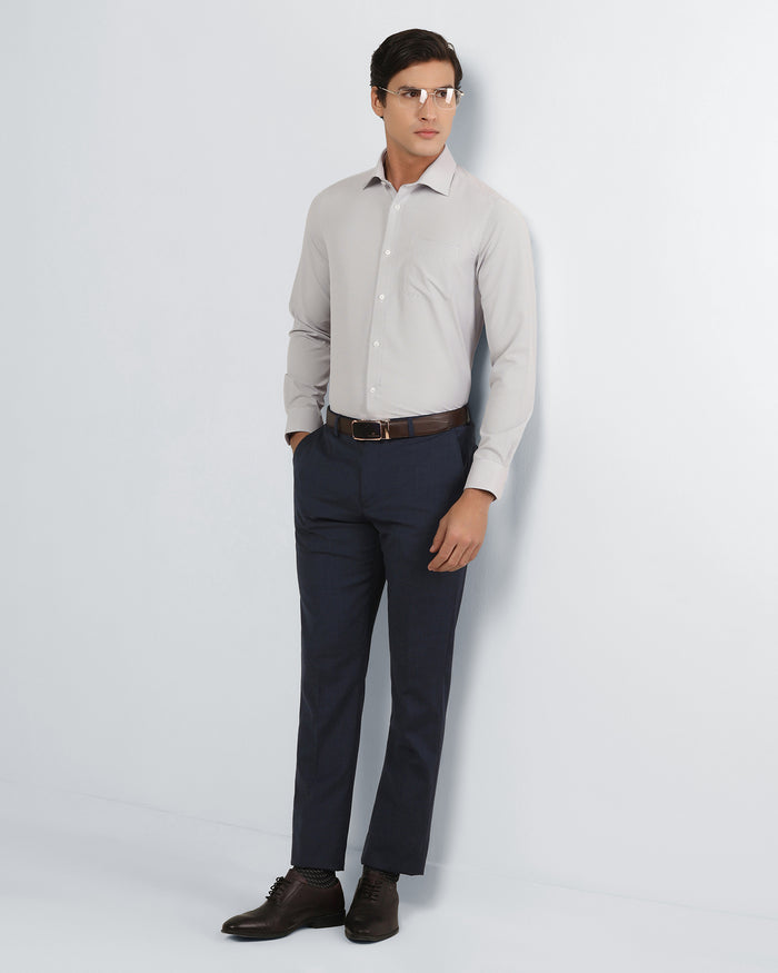 Lavender Non Iron Textured Shirt - Rise E