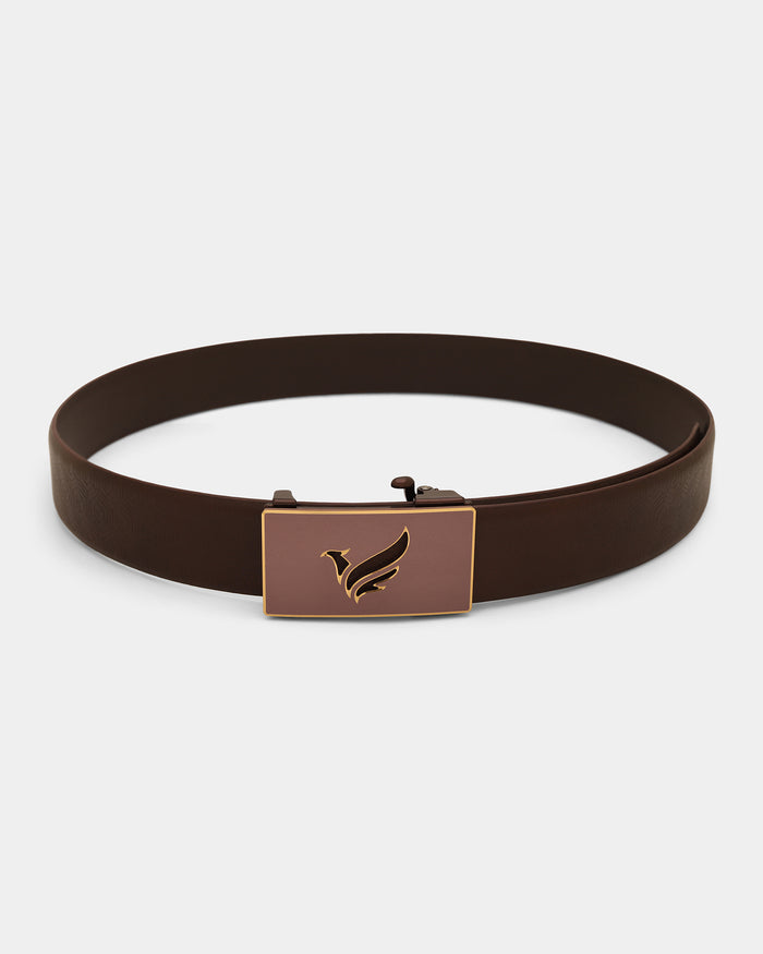 Leather Brown Textured Belt - Adamellite
