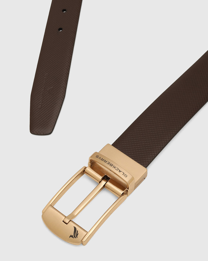 Leather Reversible Black & Brown Solid Belt - Wendoline