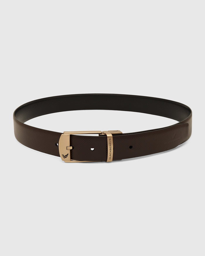 Leather Reversible Black & Brown Solid Belt - Wendoline