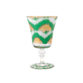 Les Ottomans Green & Gold Wine Glasses - 5"