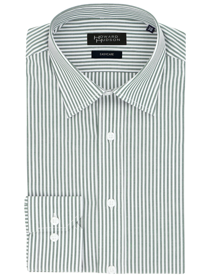 Liberty Business Green Striped Shirt