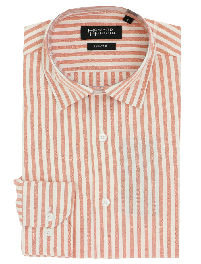 Liberty Casual Orange Striped Summer Shirt