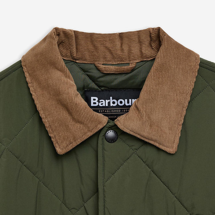 LIDDESDALE SHORT QUILTED JACKET - OLIVE