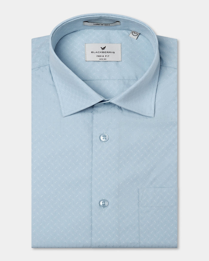 Light Blue Check Shirt - Shadow
