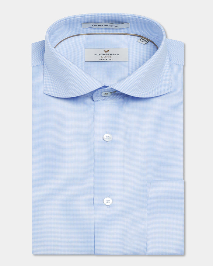 Light Blue Luxe Check Shirt - Guide