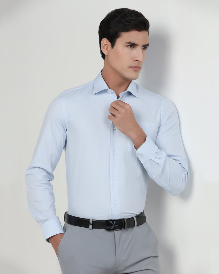 Light Blue Textured Shirt - Hawker
