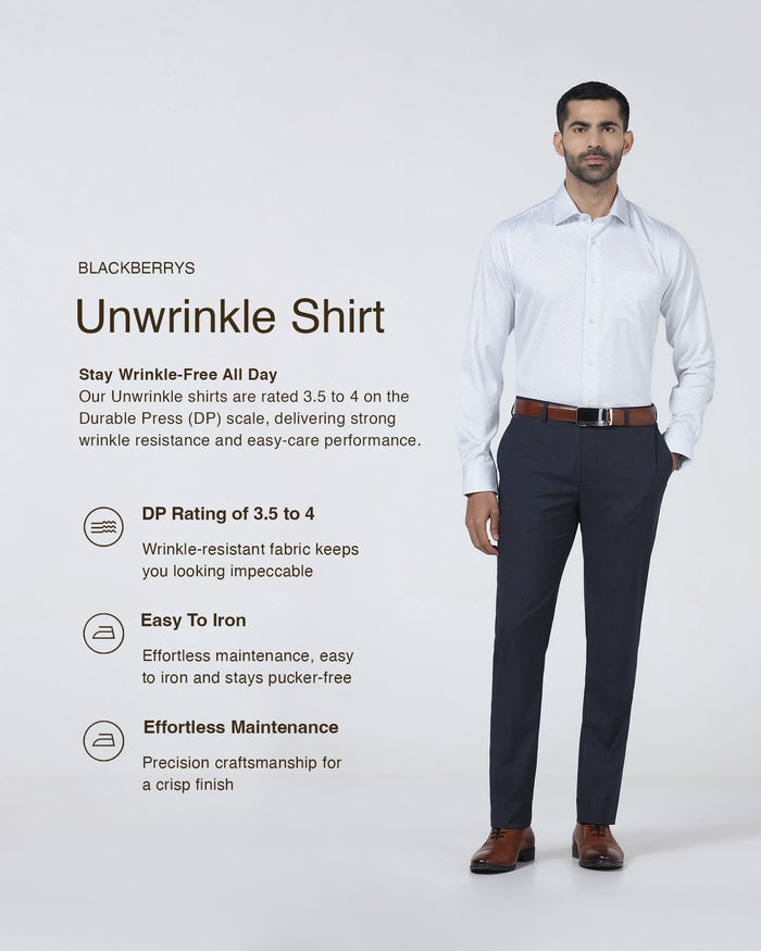 Light Blue Unwrinkle Textured Shirt - Easton