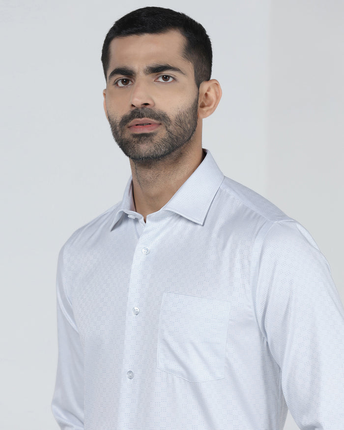 Light Blue Unwrinkle Textured Shirt - Easton