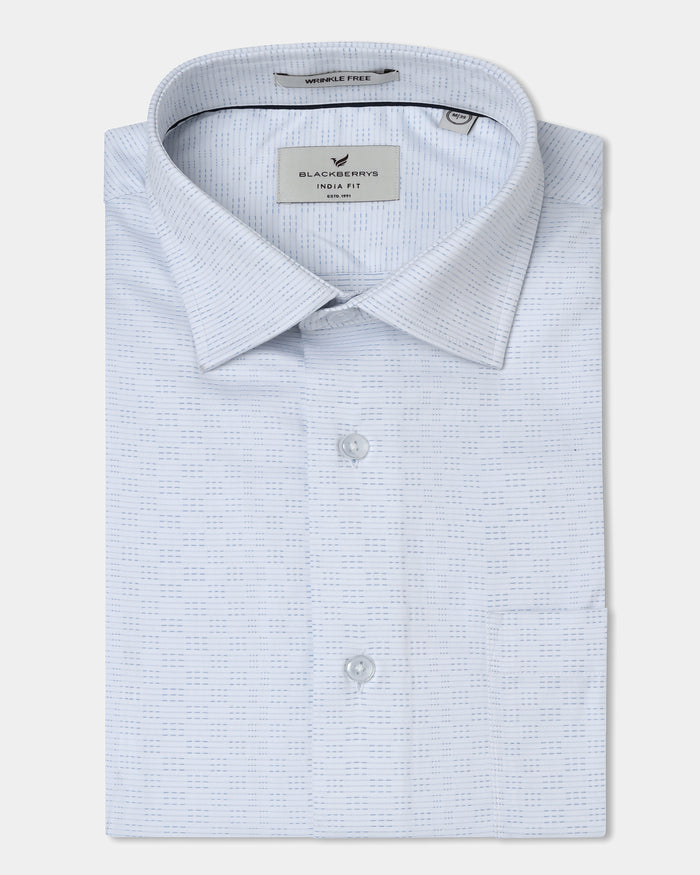 Light Blue Unwrinkle Textured Shirt - Easton