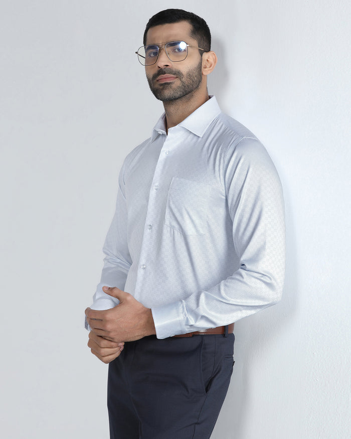 Light Blue Unwrinkle Textured Shirt - Easton