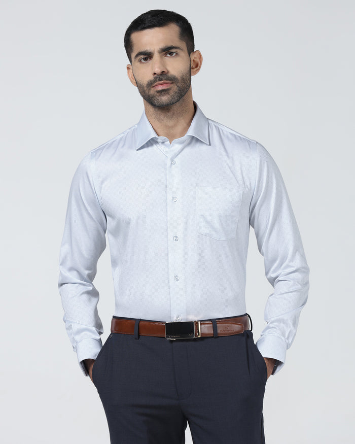 Light Blue Unwrinkle Textured Shirt - Easton
