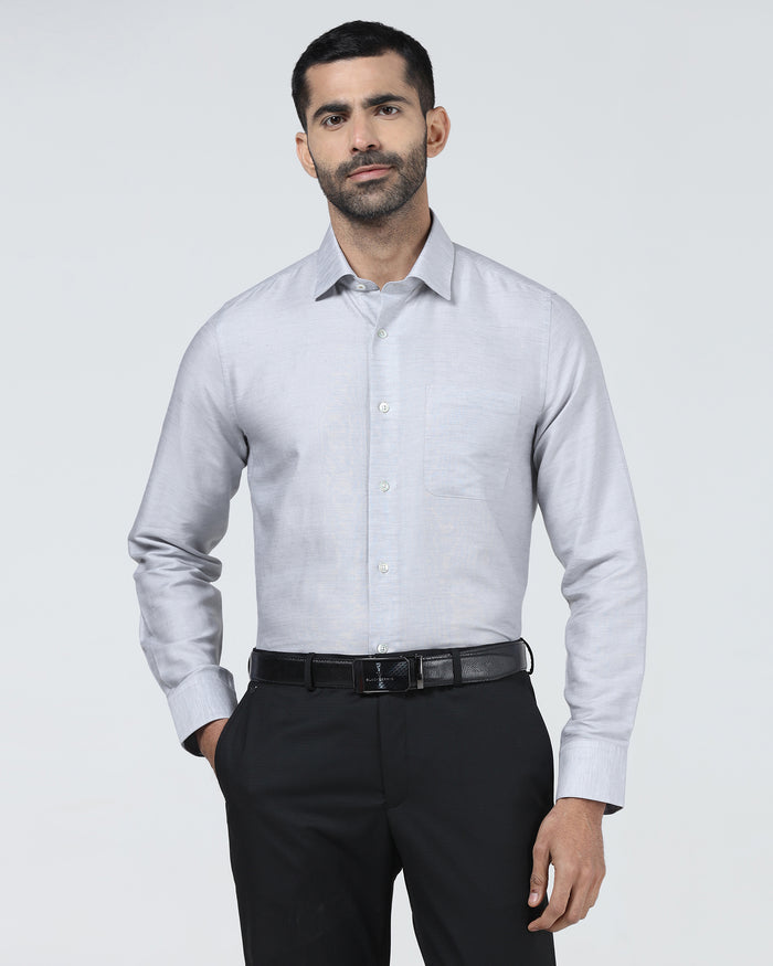 Light Grey Luxe Solid Shirt - Pilot