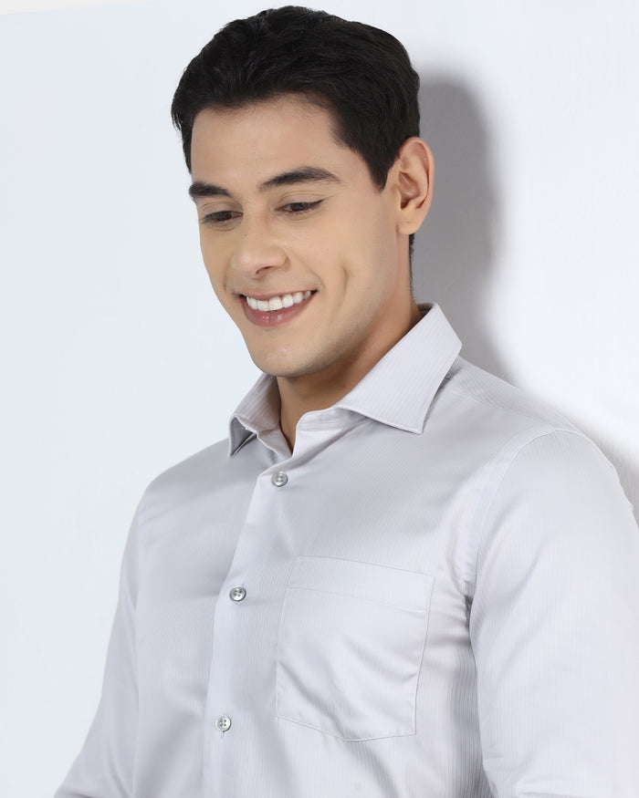 Light Grey Stripe Shirt - Syros